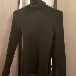 Black turtleneck sweater